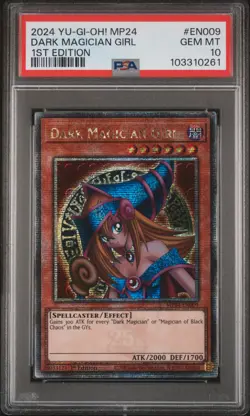 2024 YU-GI-OH! MP24-25TH ANV TIN: DUELING MIRRORS DARK MAGICIAN GIRL PSA 10 - Image 1