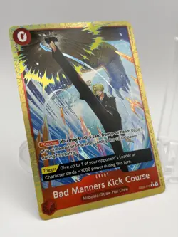 One Piece OP04-016 Bad Manners Kick Course - R Foil Alt Art NM ENGLISH - Image 2