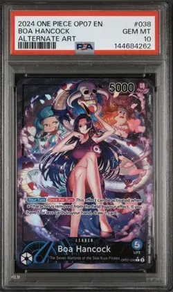 Bandai One Piece Boa Hancock OP07-038 500 Years Future Foil Alt Art PSA 10 - Image 1