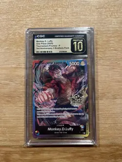 One Piece CGC Pristine 10 Monkey D. Luffy Tournament Promos 3rd Brothers Pack - Image 1