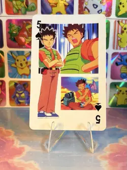 Pikachu Pokemon Vintage Playing Poker Card Charizard Nintendo - Prism Holo Back - Image 1