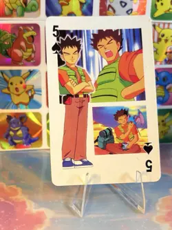Pikachu Pokemon Vintage Playing Poker Card Charizard Nintendo - Prism Holo Back - Image 2