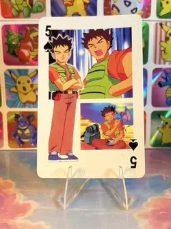 Pikachu Pokemon Vintage Playing Poker Card Charizard Nintendo - Prism Holo Back - Image 3