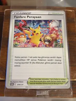 PIKACHU FANFARE PERAYAAN - 374/S-P - INDONESIAN SEALED POKEMON CARD PROMO PACK - Image 1