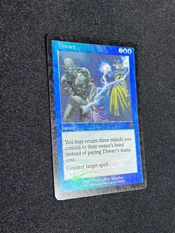 Thwart FOIL Mercadian Masques 108/330 MTG Magic HP Heavy Play - Image 3