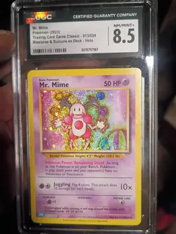 Pokemon Mr. Mime 013/034 Trading Card Game Classic Holo CGC 8.5 Graded 2023 - Image 1