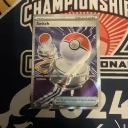 Switch Trainer Full Art Pokemon 123/094 Phantasmal Flames NM - Image 1