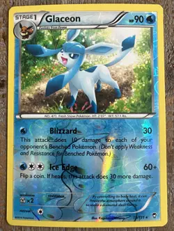 2014 Pokemon XY Furious Fists Glaceon Reverse Holo Rare LP 19/111 - Image 1