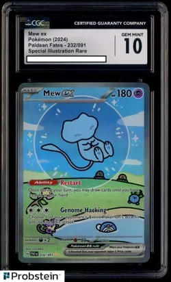 Pokemon Mew ex 232/091 SIR Bubble Mew Paldean Fates CGC 10 GEM MINT - Image 1