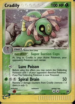 Cradily 3/100 Holo Rare EX Sandstorm Pokemon - Image 1