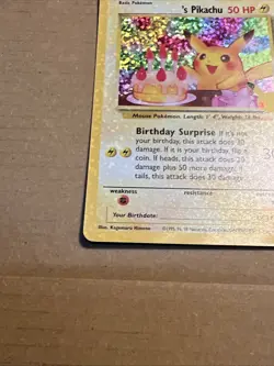 2021 Pokemon Celebrations Birthday Pikachu Black Star Promo #24 MINT - Image 2
