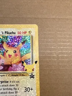 2021 Pokemon Celebrations Birthday Pikachu Black Star Promo #24 MINT - Image 4
