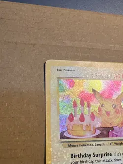 2021 Pokemon Celebrations Birthday Pikachu Black Star Promo #24 MINT - Image 5