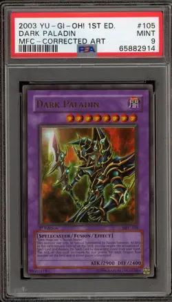 Yu-Gi-Oh! Dark Paladin Magician's Force 1st Edition MFC-105 CORRECTED ART PSA 9 - Image 1