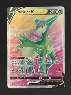 (NM) Virizion V Full art 164/189 + Base Set 2 Magneton Holo Pokemon Card Lot! - Image 3