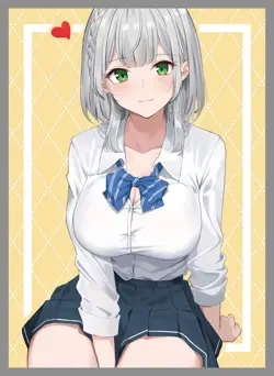 Shirogane Noel hololive school uniform Anime Card Sleeves *NEW* 60ct - Image 1