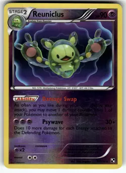 Reuniclus 57/114 Black and White LP Pokemon Card TCG - Image 1