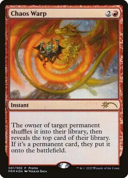 1x Chaos Warp - Foil Promo NM Eng MTG - Wizards Play Network - Image 1