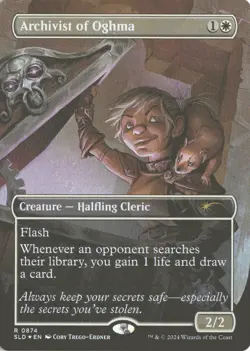 MTG Archivist of Oghma (0874) *Rainbow Foil* Secret Lair D&D 50th Anniversary NM - Image 1