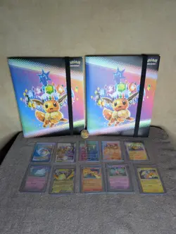 Pokemon TCG 2x Prismatic Evolutions Binder New Card Lot Coin Pikachu Entei - Image 1