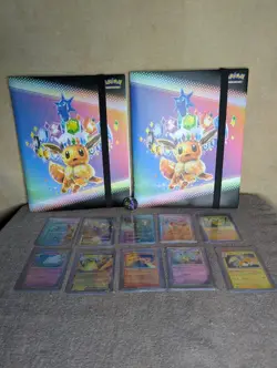 Pokemon TCG 2x Prismatic Evolutions Binder New Card Lot Coin Pikachu Entei - Image 2