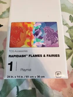 Galarian Rapidash Flames & Fairies Playmat Pokemon TCG Scarlet & Violet Nintendo - Image 1