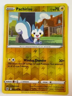 Pachirisu 052/172 Uncommon Brilliant Stars Pokemon Reverse Holo Near Mint - Image 1