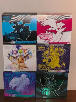Pokemon TCG 6x ETB Lot - NO Packs - All Accessories Included - Prismatic - Image 1