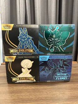 Pokemon ETB Lot Mega Evolution Phantasmal Twilight NO PROMOS NO PACKS - Image 1