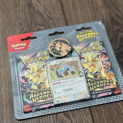 Pokemon TCG Scarlet & Violet Ascended Heroes Triple Blister Larry’s Komala - Image 3
