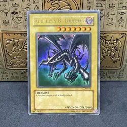 Yugioh Red-Eyes B. Dragon LOB-070 Ultra Rare Original Print MP - Image 1