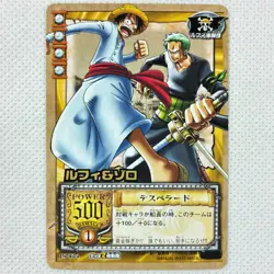 One Piece Cardgame EX Booster1 Foil JS-T04 Luffy & Zoro Bandai 2003 Japan - Image 1