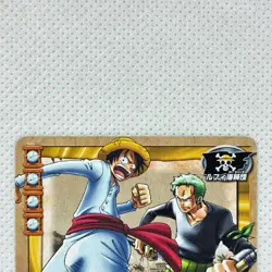 One Piece Cardgame EX Booster1 Foil JS-T04 Luffy & Zoro Bandai 2003 Japan - Image 3