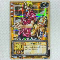 One Piece Cardgame Carddass Booster3 Holo CS-T02 Usopp & Sanji Bandai 2003 Japan - Image 1