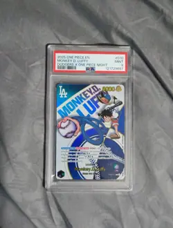 PSA 9 Dodgers Luffy EB02-010 Leader Card English Free Shipping One Piece TCG - Image 1