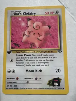 Erika's Clefairy LP 1st Edition Gym Challenge 40/132 Pokemon TCG Uncommon Card - Image 1