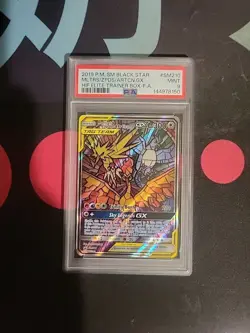 2019 POKEMON SM BLACK STAR PROMO FULL ART/MOLTRES & ZAPDOS & ARTICUNO GX PSA 9 - Image 1