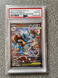 MEGA LUCARIO EX PSA 10 - 2025 POKEMON MEG EN-MEGA EVOLUTION 179/132 - Image 1