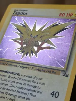 Pokemon Zapdos 15/62 Fossil Holo - Image 2