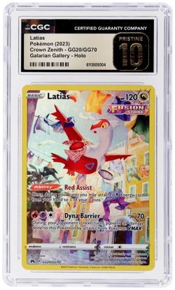 2023 Pokemon Sword and Shield Crown Zenith Latias #GG20 CGC PRI - Image 1