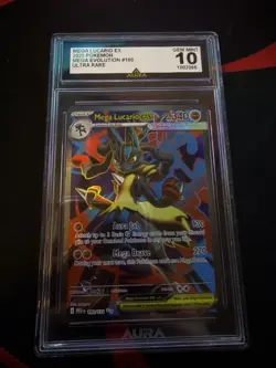 Pokemon TCG Mega Lucario EX 160/132 Me01 Ultra Rare Holo Gem Mint 10 - Image 1