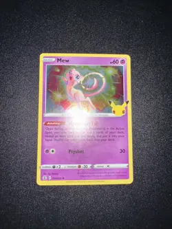 Pokemon TCG Mew 011/025 Celebrations Holo Rare NM/LP - Image 1