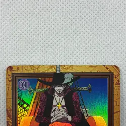 One Piece Carddass 4th Stage Holo Card C170 Mihawk Bandai 2000 Japan - Image 3