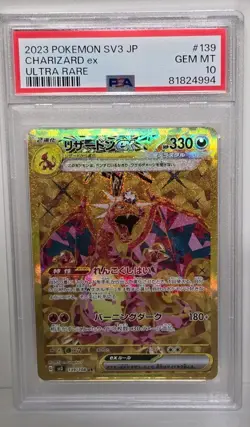 PSA 10 Charizard ex UR 139/108 SV3 Ruler of the Black Flame JP Pokemon Card - Image 1