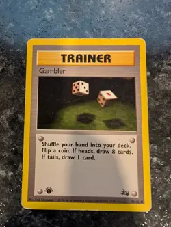 Gambler 60/62 Fossil 1st Edition - Pokemon Card - Image 1