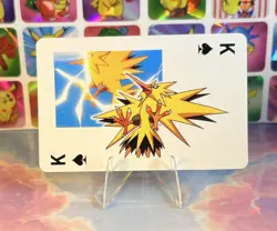 Pikachu Pokemon Vintage Playing Poker Card Charizard Nintendo - Prism Holo Back - Image 1