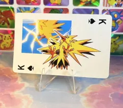 Pikachu Pokemon Vintage Playing Poker Card Charizard Nintendo - Prism Holo Back - Image 2