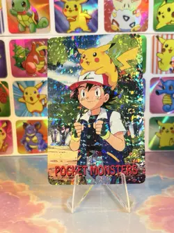 Pikachu Pokemon Vintage Playing Poker Card Charizard Nintendo - Prism Holo Back - Image 5