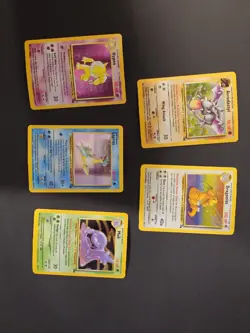 Fossil NM Part Complete Set Vintage Pokemon Dragonite holo LP 1999 Hypno Lapras - Image 4