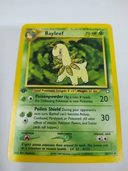 Nm Pokemon Bayleef 28/111 - LP - 1st Edition Neo Genesis 2000 - Uncommon - Image 1